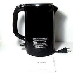 Miroco 1.5 Liter / Quarts MI-EK003 Double Wall Quiet Quick Electric Kettle Black

