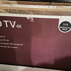 LG 43” 4K UHD Smart TV (ThinQ AI, HDR, IPS)