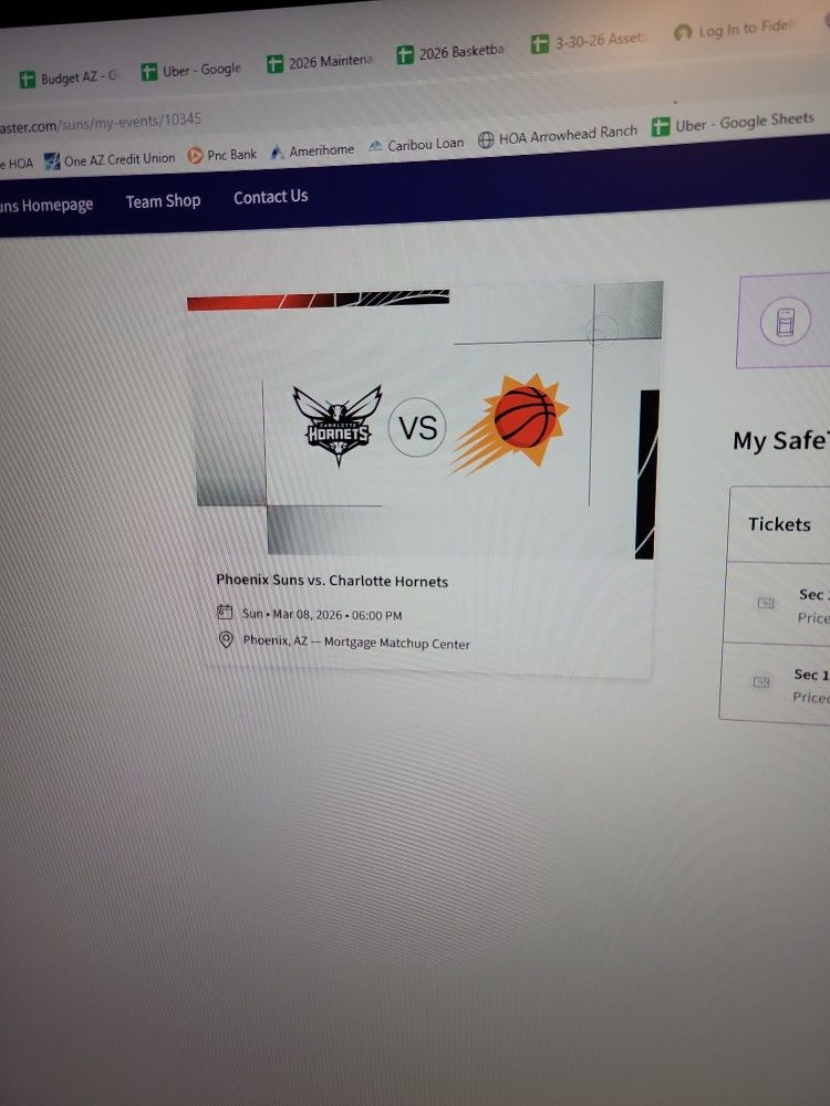 Phoenix Suns Vs Charlotte Hornets