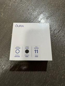 Brand new Oura Ring Generation 3 Heritage model in Black size 11