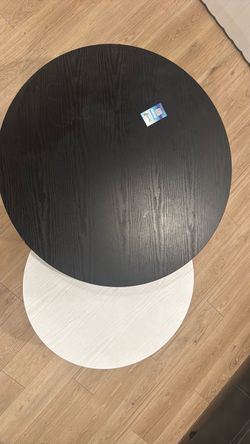 Round Wood Tabletops Set of Two