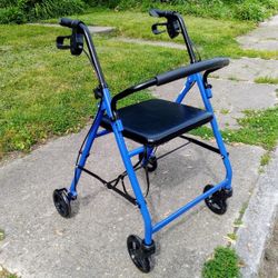 Nice Guardian Rollator Walker with Seat, Hand Brakes, and Adjustable Height - Works well 