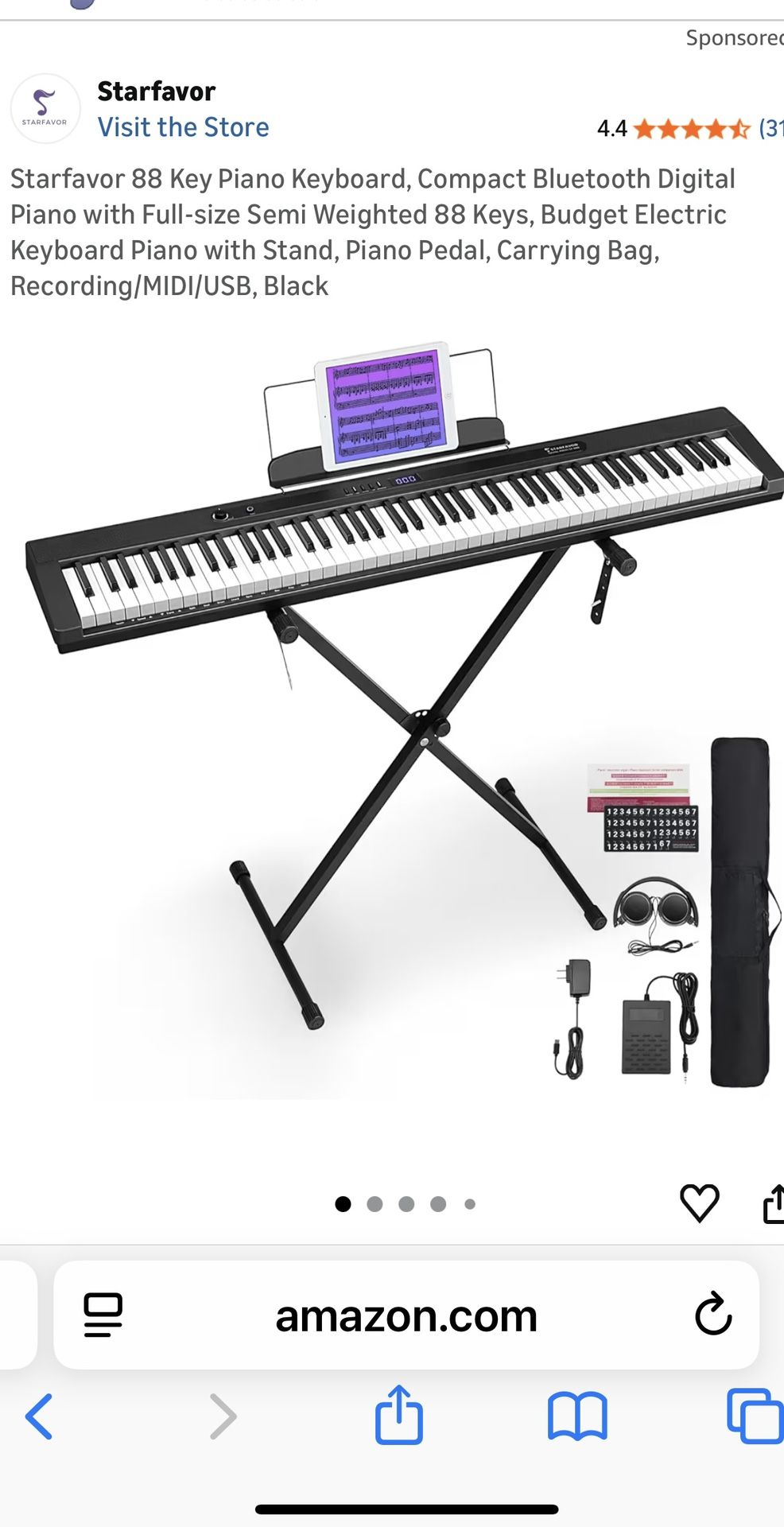 88 Key Starfavor Keyboard with Stand 
