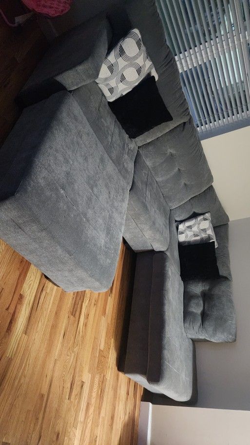 Grey L Shaped Couch