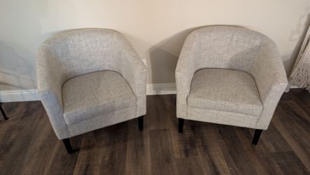 Accent chairs Grey with black legs