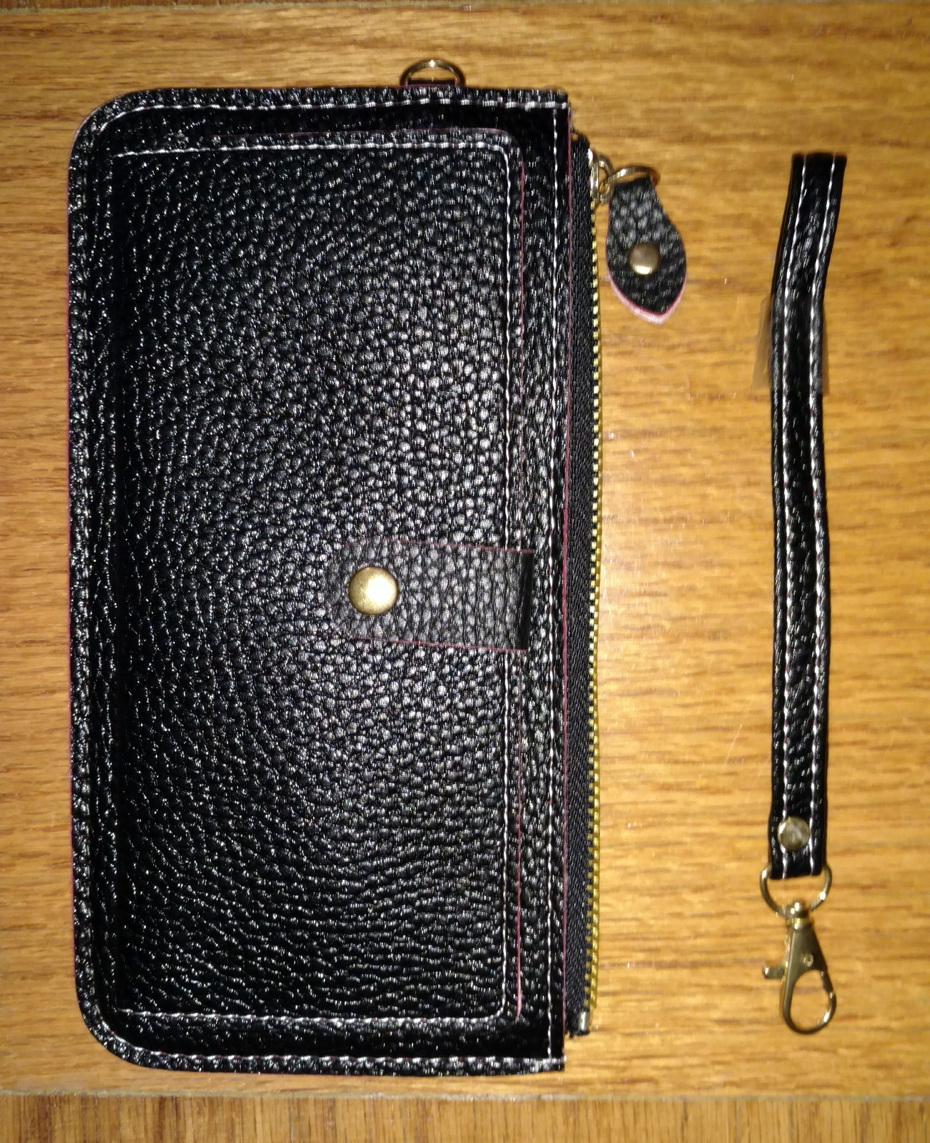 Black Wallet with Strap