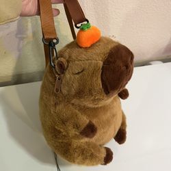 Cute Capybara Backpack / Cross Body Bag 7”x8”x10”