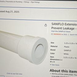 Saniflo Macerating Extension Pipe