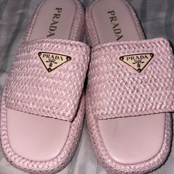 Pink Wedge Slip Ons Bnew