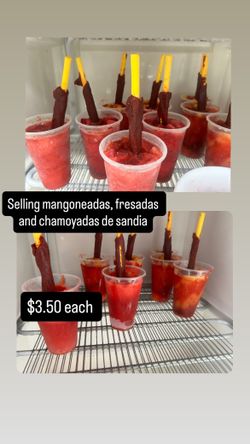 Mangoñeadas, Chamoyadas De Fresa Mango Y Sandia