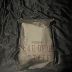 Sz Large Fear Of God State Hoodie (dark Heather Grey
