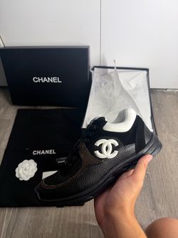 Chanel Black Low-Top Sneakers