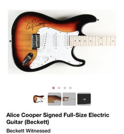 Alice Cooper Autographed Guitar