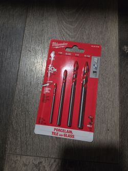 Milwaukee- porcelain, tile, glass drill bits