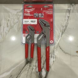 Brand New Comfort Grip 6” & 10” Straight Jaw Pliers Set 