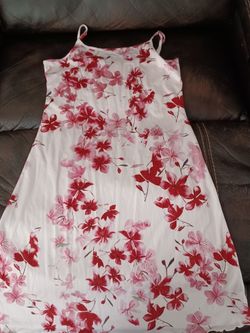White Floral Spaghetti Strap Sundress