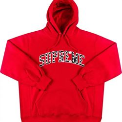 red supreme hoodie