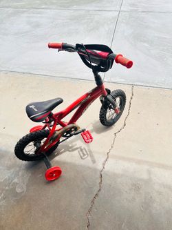 Kids Red BMX Bike with Training Wheels