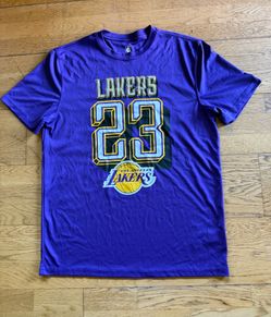 NBA Lakers LeBron James #23 Purple/Gold Jersey style T/Shirt Size Large
