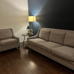 Potato Barn Gray Couch And Chair Set