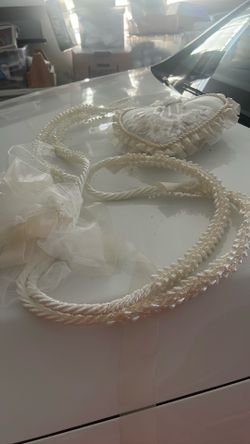 Wedding Cord And Ring Pillow -$15