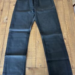 Marc Jacobs Mens Black Wax Denim Size 32x30