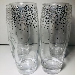 HAPPY NEW YEAR Kate Aspen Stemless Champagne Flutes - Beautiful Set Of 4