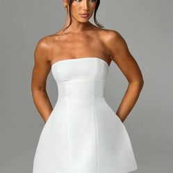 White Graduation dress S