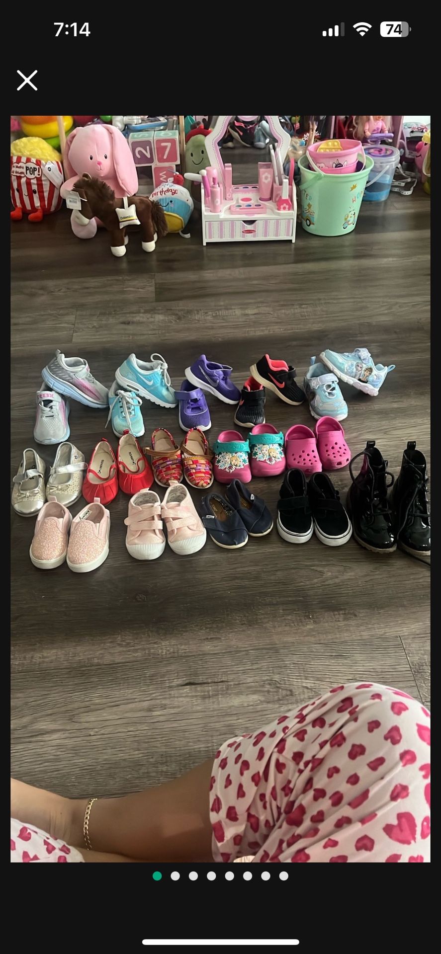 Girls Shoes (Nikes, Reeboks, Toms, Crocs Etc) 