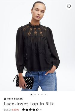NEW Madewell Inset Top In silk