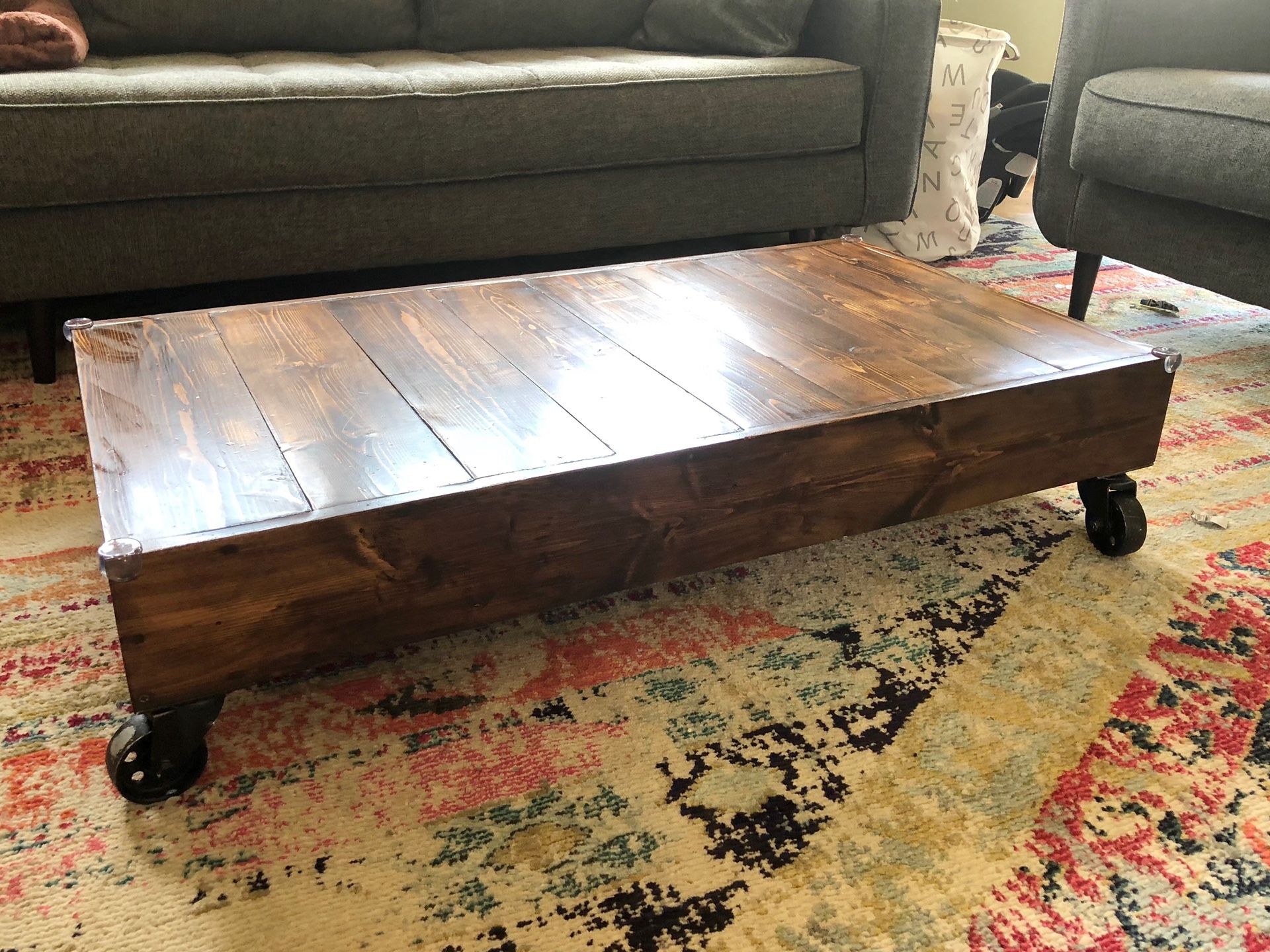 Rustic style coffee table