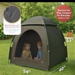 YoungMinds Blackout Baby Crib Tent - Waterproof Sleep Pod Fits for Travel Pack and Play, Milk Silk Fabric, Kids Black Out Cover Mosquito Net Tent with
