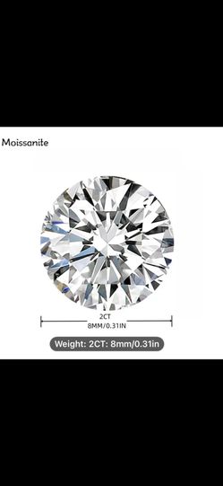 Moissanite 2 carat Lab Grown Round Diamond