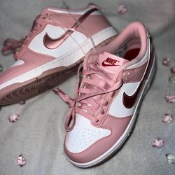 Nike Pink, White & Metallic Rose Low-Top Sneakers