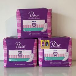 Brand New Poise Pads- All For $10