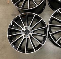 NEW SET 19 INCH MERCEDES AMG TURBINE STYLE WHEELS RIMS 19X8.5 +45 19X9.5 +43 (5X112) CB:66.6