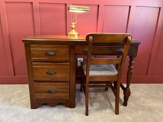 Desk, Chair and Light