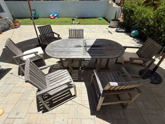 Kingsley Bate Teak Table and Chairs
