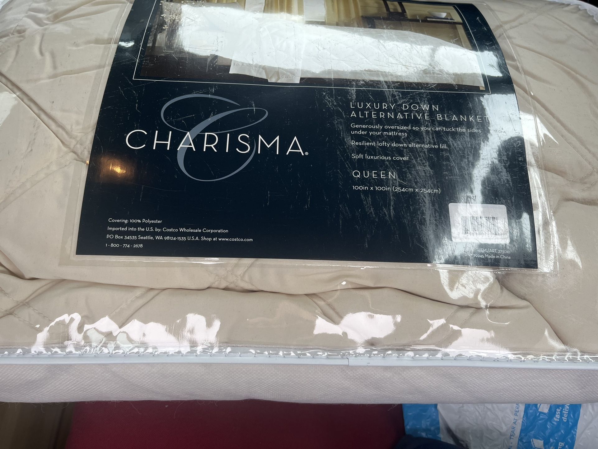 Downs Alternative Blanket - Queen Cream Color