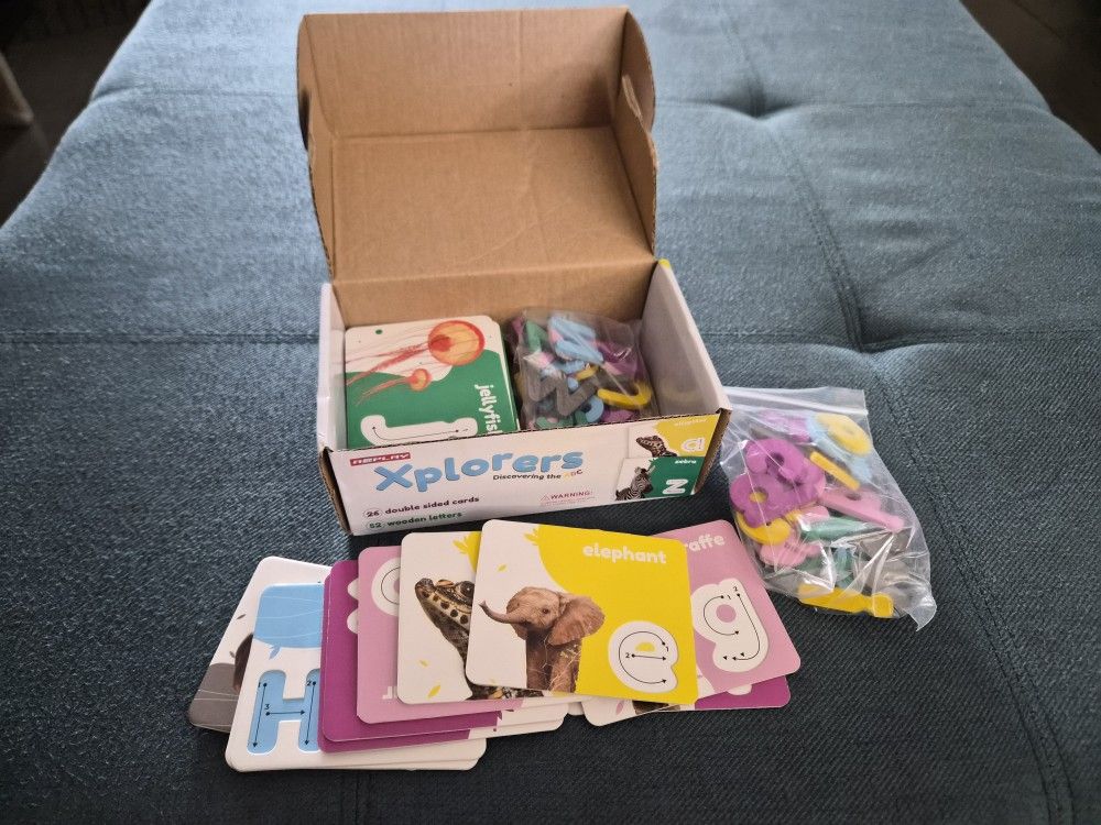 Letter Flashcards With Wooden Letters