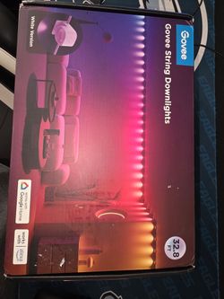 Govee RGBIC String Downlights, Smart LED String Lights Works with Alexa, Wi-Fi Color Changing Indoor Wall Light Fixture for Party, 32.8ft with 50 LEDs