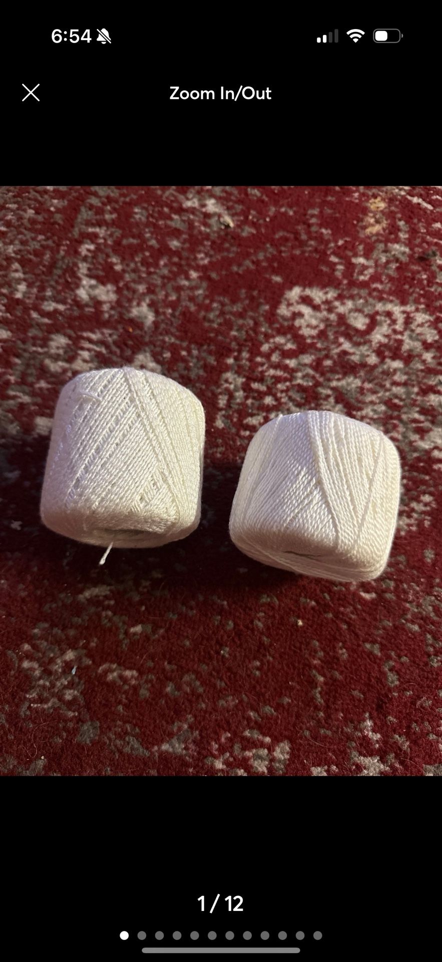 white crochet thread yarn lot