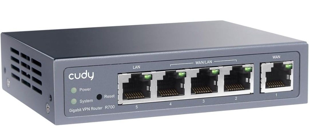 Cudy New Gigabit Multi-WAN VPN Router, Up to 4 Gigabit WAN Ports, SMB Router, Load Balance, Lightning Protection, PPTP L2TP WireGuard OpenVPN IPsec VP