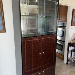 Art Deco China Cabinet With Light