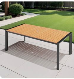 Outdoor Patio Dining Table Wood and aluminum frame