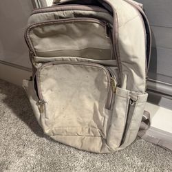 $0.25 BACKPACK with Gold Zippers – MUST GO TODAY (Open Story Grey Laptop Backpack)