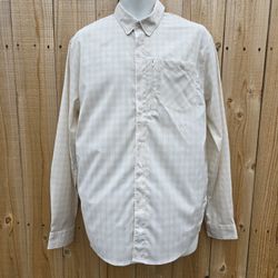 Under Armour Mens Large Fitted Drift Tide Button Down Plaid Shirt Long Sleeve 1351124 Large
