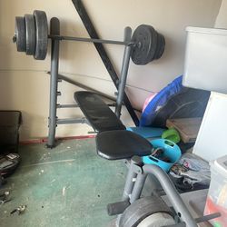 Workout bench with weights 200 pounds