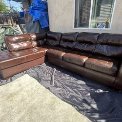 Leather Sectional Couch 