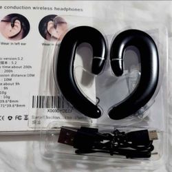 NEW! Wireless Headphones w/ Microphone, Compatible w/ Android, iOS -Black